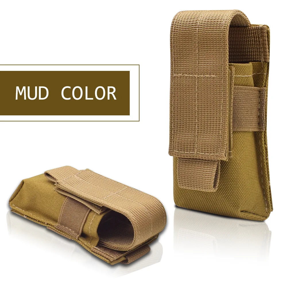 Tactical Molle Flashlight Pouch,Torch Holder,Magazine Single Mag Bag,Knife Holster,Outdoor Hunting Waist Bag