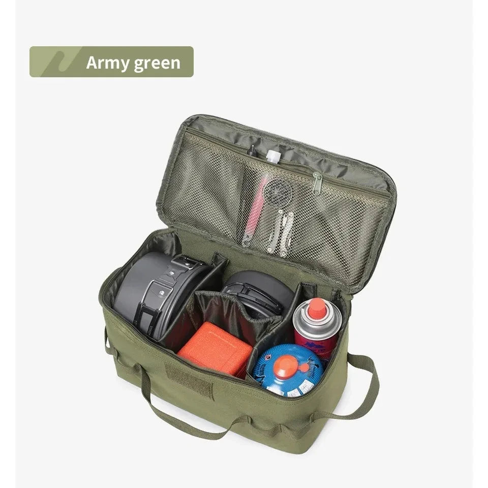 Outdoor Camping Storage Bag Large Capacity Gas Stove Canister Pot Carry Bag Sack Picnic Bag Cookware Utensils Organizer