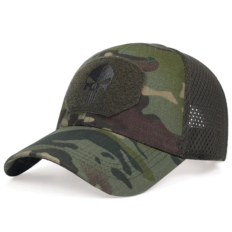 2025 NEW Skull Embroidered Top with Patch Breathable Baseball Caps Spring and Autumn Outdoor Adjustable Casual Hat Sunscreen Hat