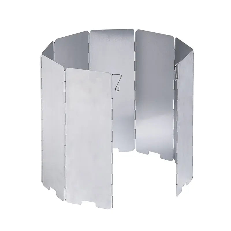 8/10/12 Disc Stove Windscreen Aluminum Stove Windscreen with Drawstring Bag Suitable for Camping, Butane Stove