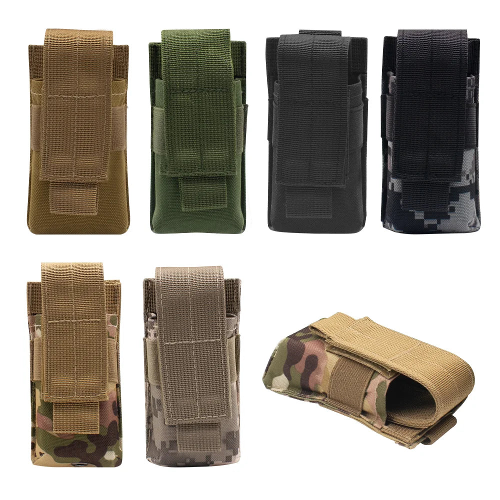 Tactical Molle Flashlight Pouch,Torch Holder,Magazine Single Mag Bag,Knife Holster,Outdoor Hunting Waist Bag