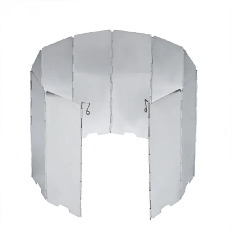 8/10/12 Disc Stove Windscreen Aluminum Stove Windscreen with Drawstring Bag Suitable for Camping, Butane Stove