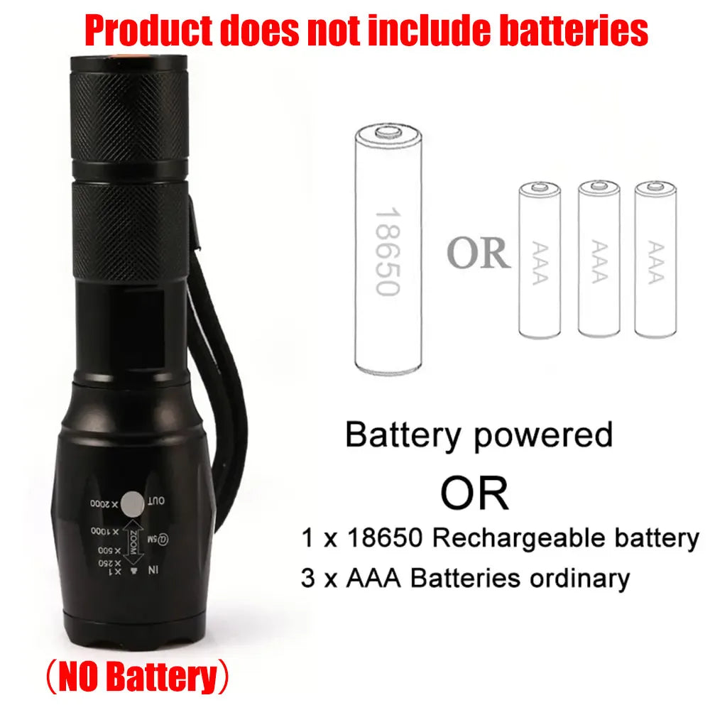 Outdoor handheld Flashlight Small Strong Light Portable Outdoor Rechargeable Super Bright Work Light Multifunctional Flashlight