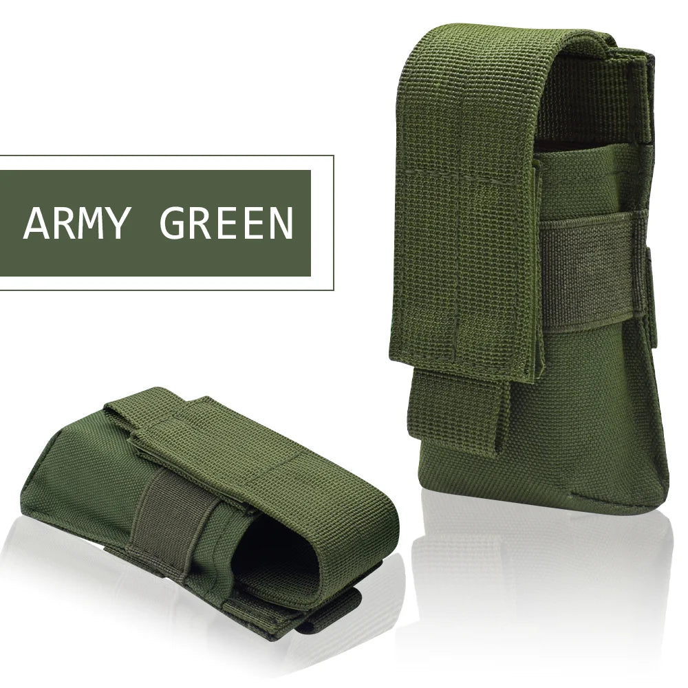 Tactical Molle Flashlight Pouch,Torch Holder,Magazine Single Mag Bag,Knife Holster,Outdoor Hunting Waist Bag