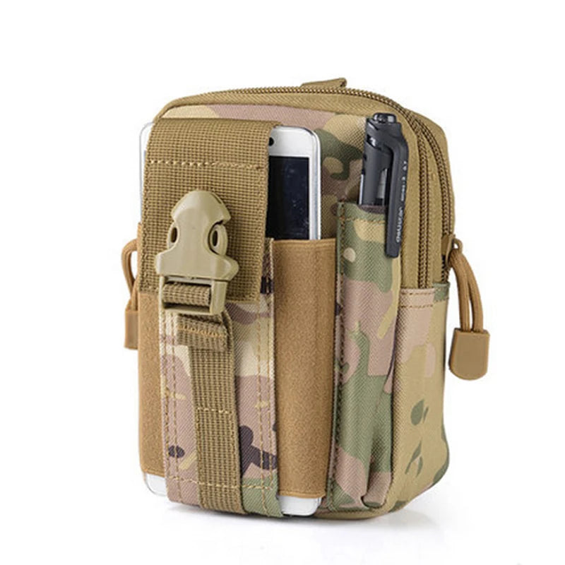 Molle Pouch Belt Waist Pack Men Small Pocket Survival Tool Bag for Running Travel Camping Hunting Airsoft