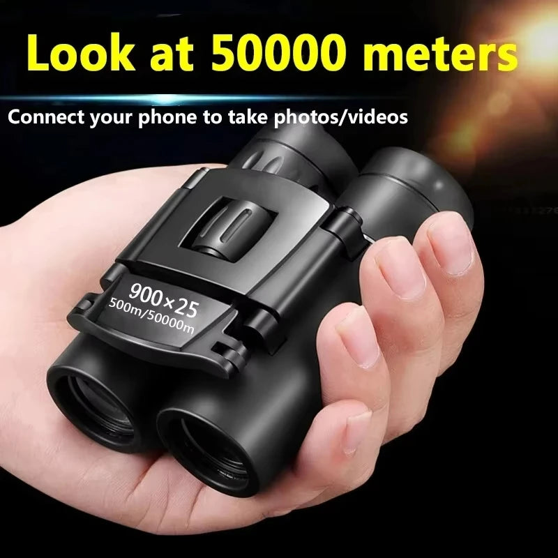 900x25 High-Powered Mini Binoculars Exceptional BAK4 Prism Waterproof for Unparalleled Travel Bird Watching Outdoor Sports