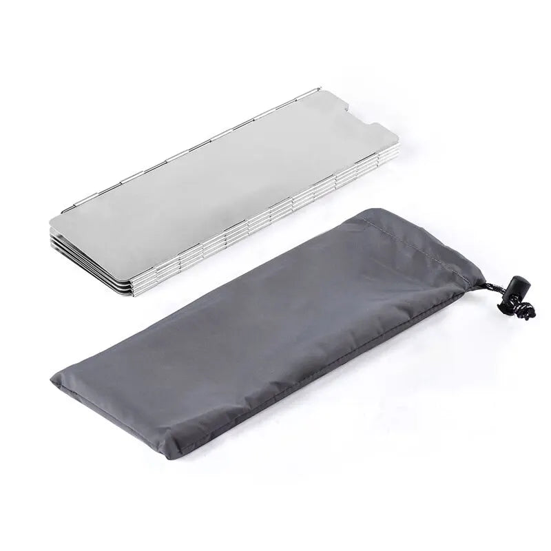 8/10/12 Disc Stove Windscreen Aluminum Stove Windscreen with Drawstring Bag Suitable for Camping, Butane Stove